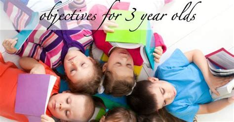 Preschool Curriculum Learning Objectives For 3 Years Olds