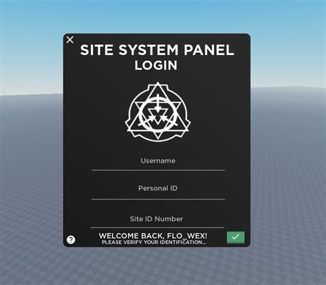 SCP RP GUI SITE SYSTEM PANEL LOGIN Give Me Feedback Creations