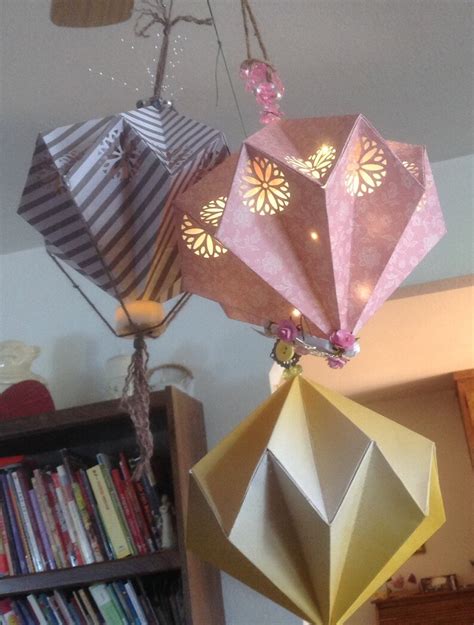 Origami Paper Lanterns Handmade With Fairy Light Strings Etsy