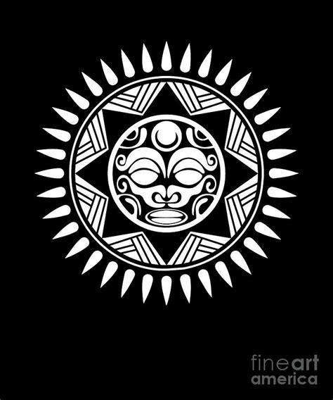 Aztec Sun Symbol Warrior Maya Inca Culture T Digital Art By Thomas