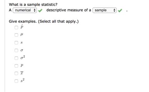 Solved: What Is A Sample Statistic? A Numerical Descriptiv... | Chegg.com