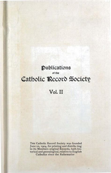 Records Volume 2 Miscellanea 2 By The Catholic Record Society Issuu