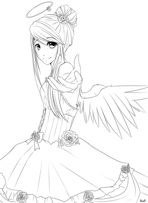Lineart rose png collections download alot of images for lineart rose download free with high quality for designers. Rose Angel LineArt by Reverrii on DeviantArt
