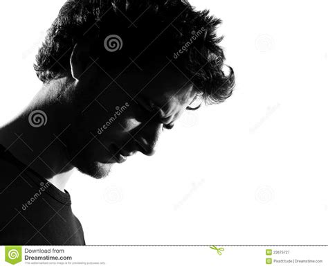 Young Man Silhouette Sad Stock Image Image Of Cool Cutout 23675727