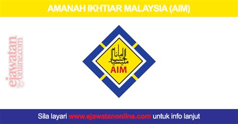 Untuk makluman, terdapat beberapa kekosongan jawatan yang dibuka untuk permohonan oleh pihak amanah ikhtiar malaysia (aim). Amanah Ikhtiar Malaysia - The Patriots