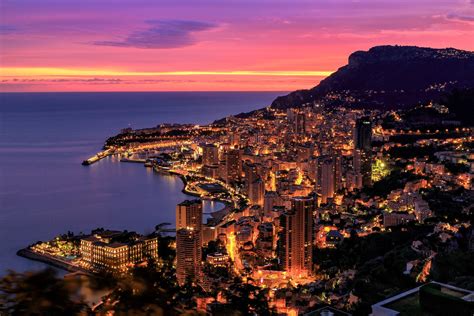 Monaco Winter Sunset Cityscape Wallpapers Wallpaper Cave