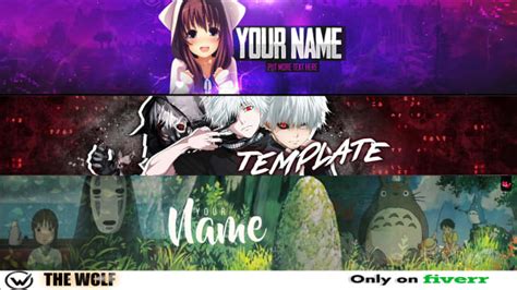 Design Awesome Anime Youtubetwitchtwitterfacebook Banner By Thexwolf