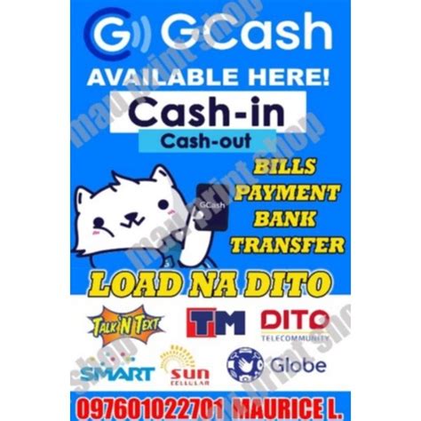Tarpaulin GCash Cash In Cash Out Shopee Philippines