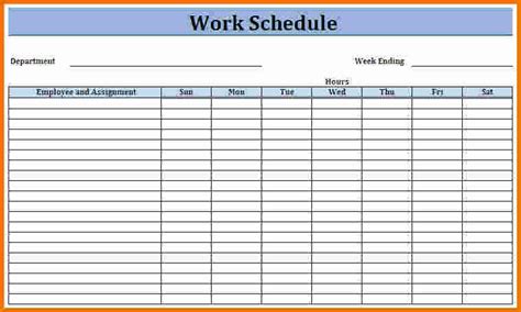 Weekly Work Schedule Template Schedule Template Weekly Planner