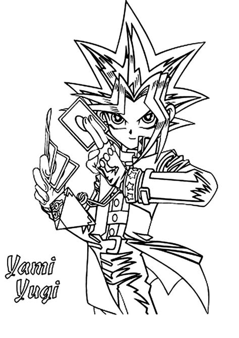 Yami Yugi From Yu Gi Oh Coloring Page Netart