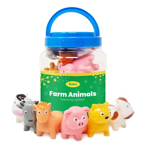 Buy Boley Farm Animals Bath Toys Bucket Includes 12 Colorful Fun Free