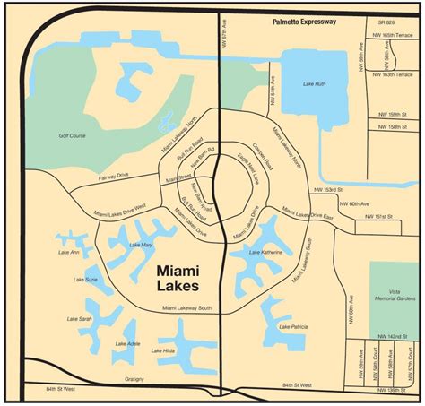 Miami Lakes Map Map Of Miami Lakes Florida Usa