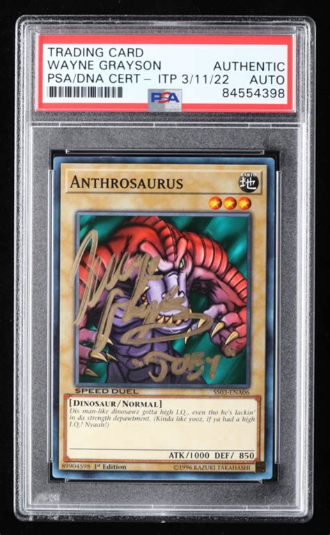 Wayne Grayson Signed Anthrosaurus 2019 Yugioh Speed Duel Starter Decks