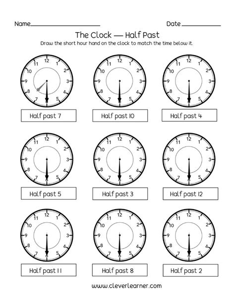 Telling Time Worksheets Kindergarten