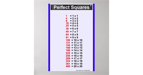 Perfect Square Chart Printable Printable Word Searches