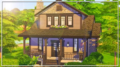 Craftsman Cottage The Sims 4 Speed Build No Cc Youtube