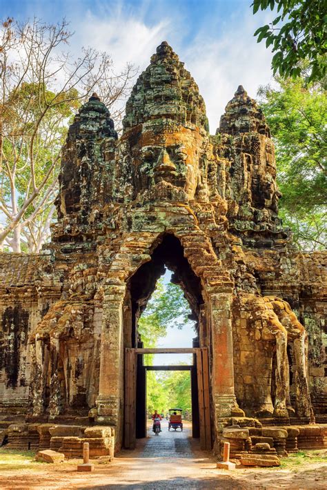 Gateway To Ancient Angkor Thom In Siem Reap Cambodia