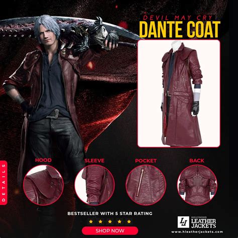 Dmc Dante Coat Devil May Cry Coat Hleatherjackets