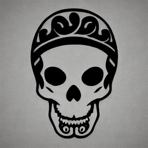 Social Generative Ai Of Abstract Black And White Skull Logo Histre