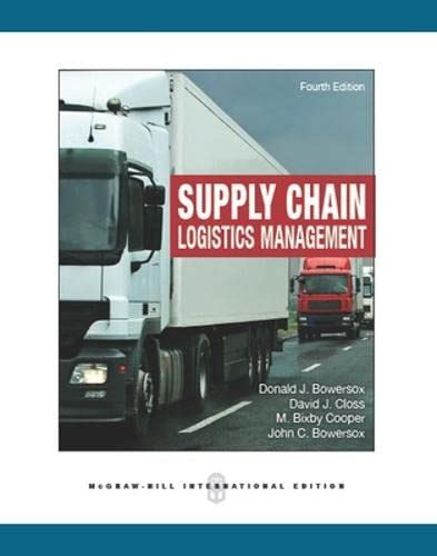 Supply Chain Logistics Management Donald J Bowersox David Closs M