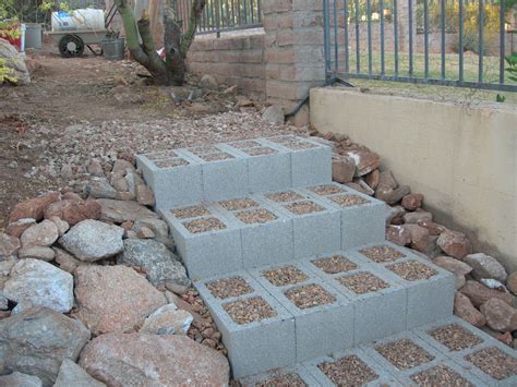 The steps get finished | Concrete blocks, Garden steps, Garden stairs