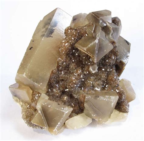 Lustrous Translucent Twinned Calcite Crystals Irocks Fine Minerals