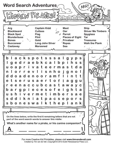 Printable Word Searches For Middle School