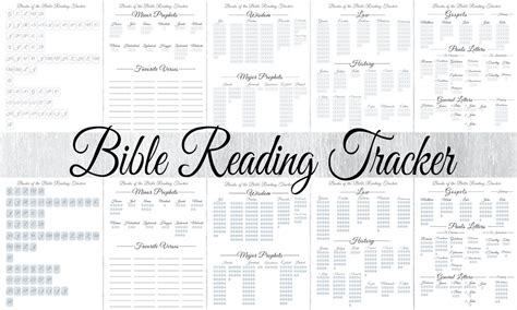Bible Reading Tracker Printable Digital Download Goodnotes Onenote
