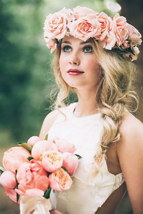 Faux Flower Accessories From Florrie And Eve Flower Crown Hairstyle