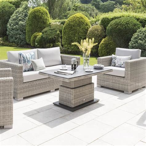 For a more industrial look and outstanding durability, browse through our metal frame garden sofa sets. Aya Outdoor Sofa Set With Adjustable Height Table ...