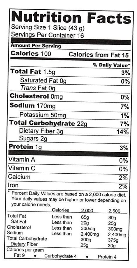 White Bread Nutrition Facts 1 Slice Nutrition Ftempo