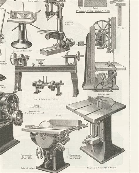 Antique Woodworking Tools Print From 1938 Carpenter Teacher Etsy