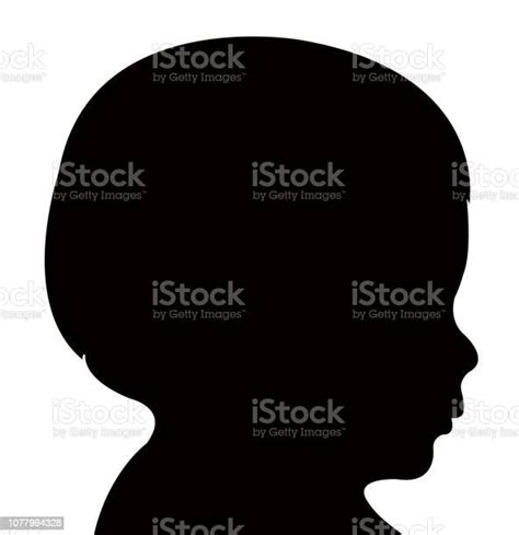 A Baby Head Silhouette Vector Stock Illustration Download Image Now