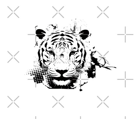 White Tiger Head By Leen12 Redbubble