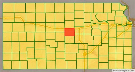 Map Of Ellsworth County Kansas