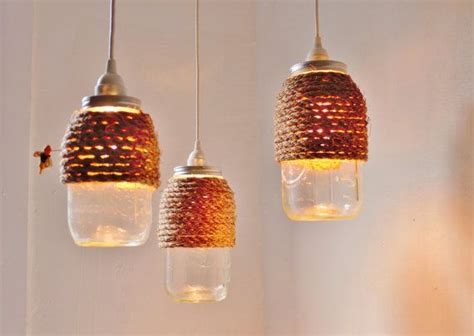 The Hive Mason Jar Pendant Lights Set Of 3 Hanging By Bootsngus Mason