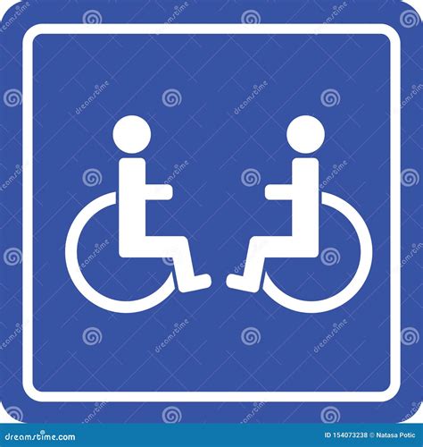 Two Disabled Sign Stock Vector Illustration Of Background 154073238