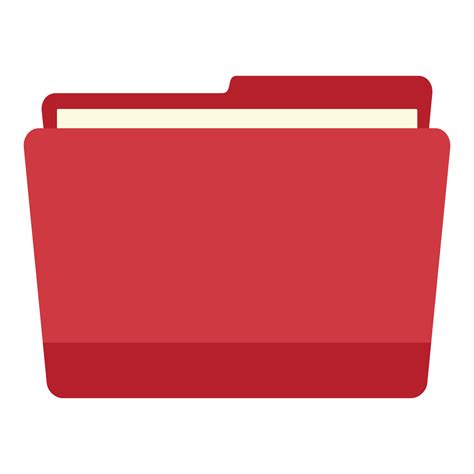 Red Pc File Folder Icon Flat Style 14527564 Vector Art At Vecteezy