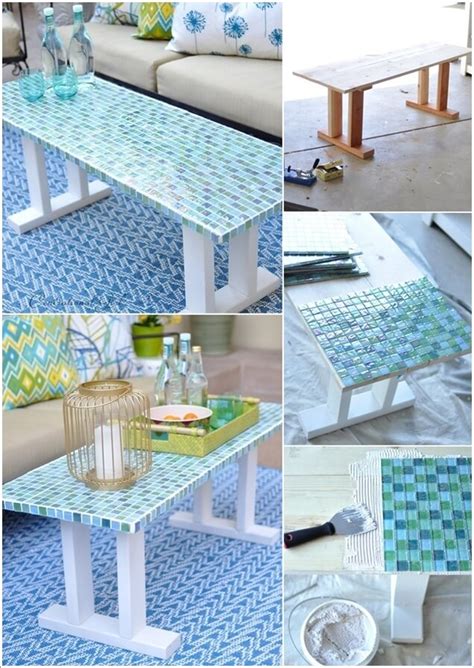 Adding wheels is a good idea because this wooden table design will be hard to move without them. 13 DIY Outdoor Coffee Table Ideas