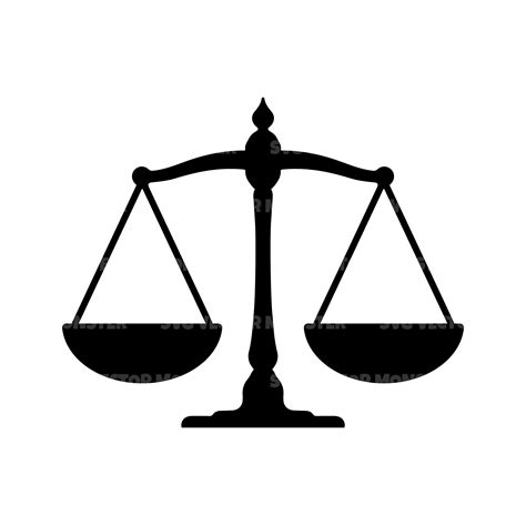 Scales Of Justice Svg Weight Scale Svg Vector Cut File For Etsy