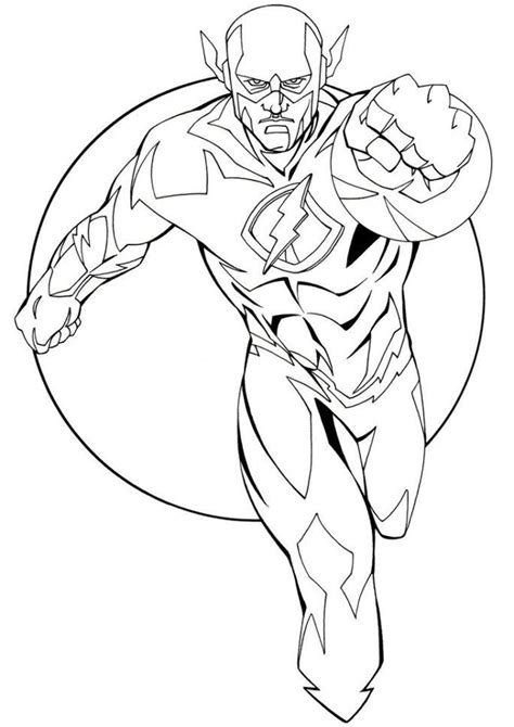 Free And Easy To Print Flash Coloring Pages Superhero Coloring Pages