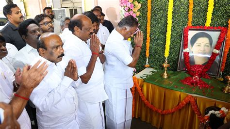 Aiadmk Celebrates Jayalalithaas 75th Birth Anniversary Tamil Nadu