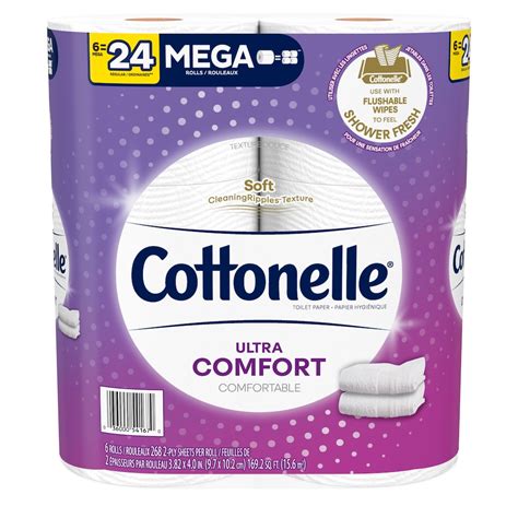 Cottonelle Ultra Comfortcare Toilet Paper 2 Ply 6 Mega Rolls The