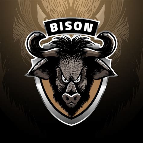 Premium Vector Bison Head Logo Esport