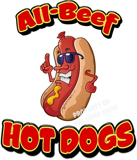 Furniture Signs And Décor Concession Hot Dogs Decal 7 Cart Food Truck