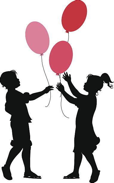 Royalty Free Boy Holding Balloon Clip Art Vector Images