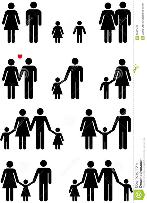 Would you judge a man. Family Icons (man, Woman, Boy, Girl) Stock Vector ...
