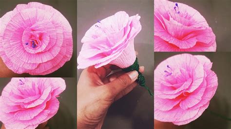 How To Make Crepe Paper Flowerbeautiful Crepe Paper Flower Tutorial