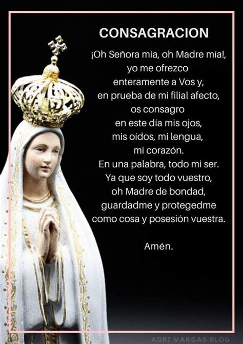 Consagración A La Virgen De Fátima Oraciones Oraciones Catolicas