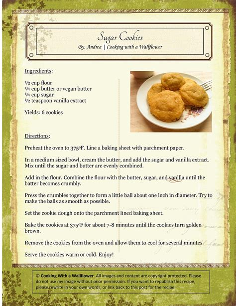 Look no further than this recipe. Sugar Cookies - Cooking with a Wallflower